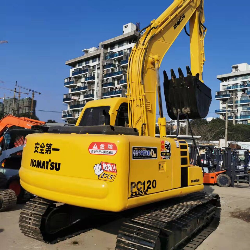 2023 Komatsu PC120 crawler excavator rear three-quarter view 2023 Komatsu PC120 crawler excavator rear three-quarter view