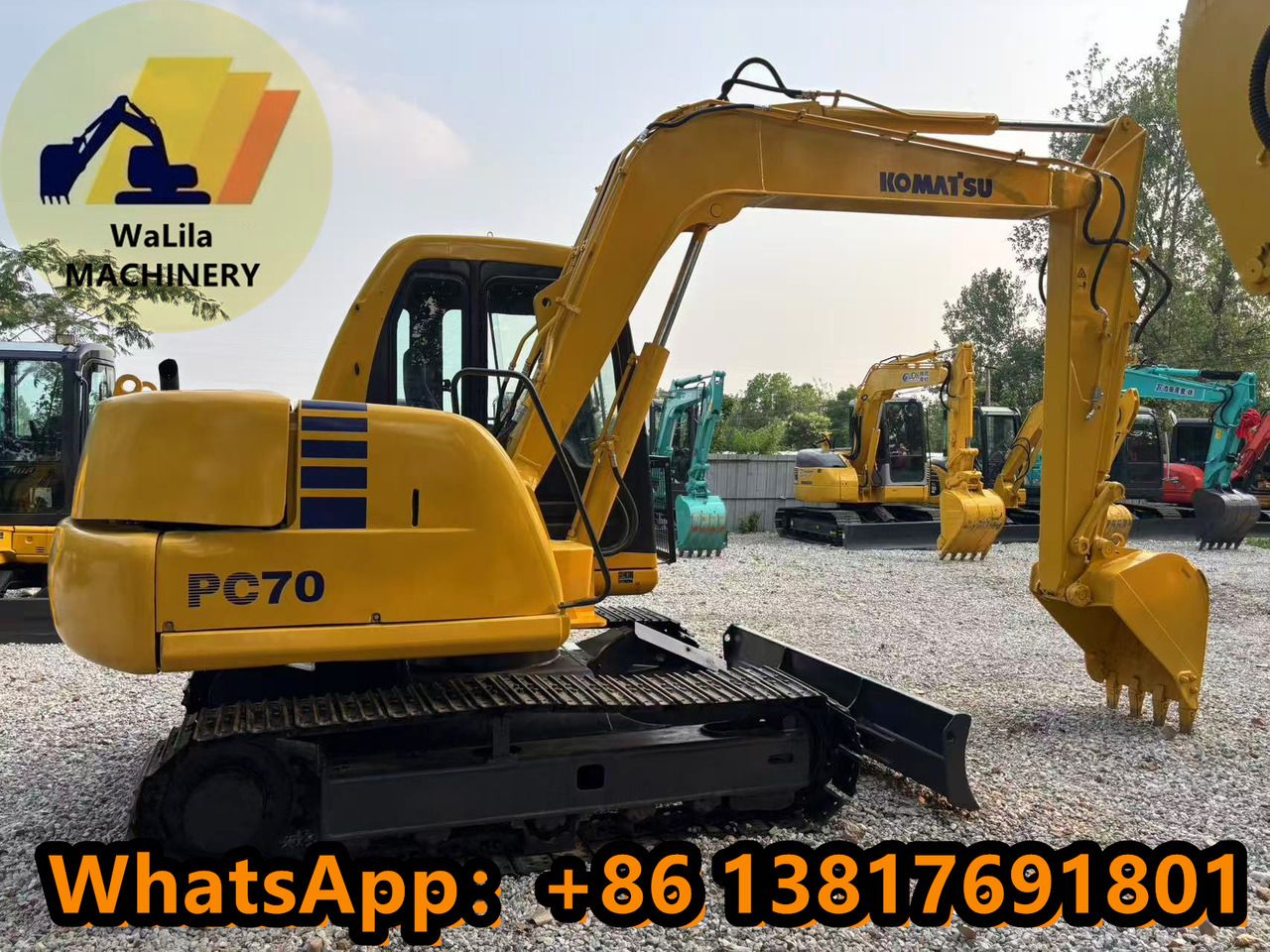 2019 Komatsu PC70 mini excavator, side view 2019 Komatsu PC70 mini excavator, side view