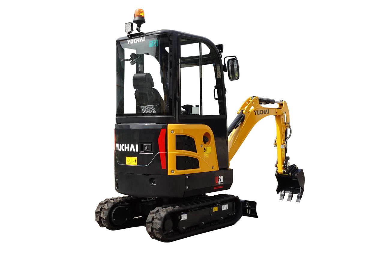 2024 Yuchai U20 mini excavator, rear three-quarter view 2024 Yuchai U20 mini excavator, rear three-quarter view