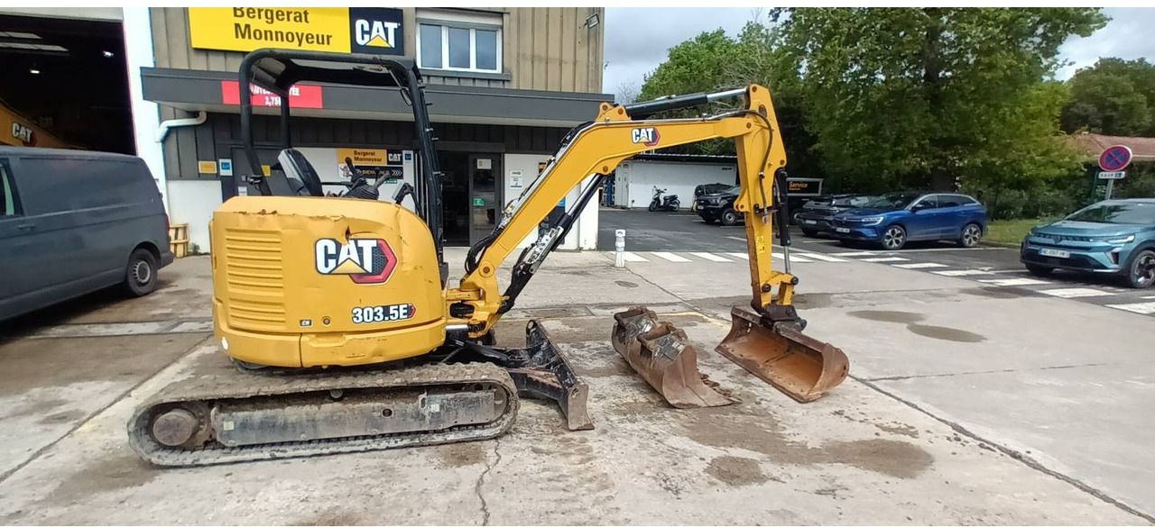 2020 Caterpillar 303.5E CR crawler excavator, side profile view