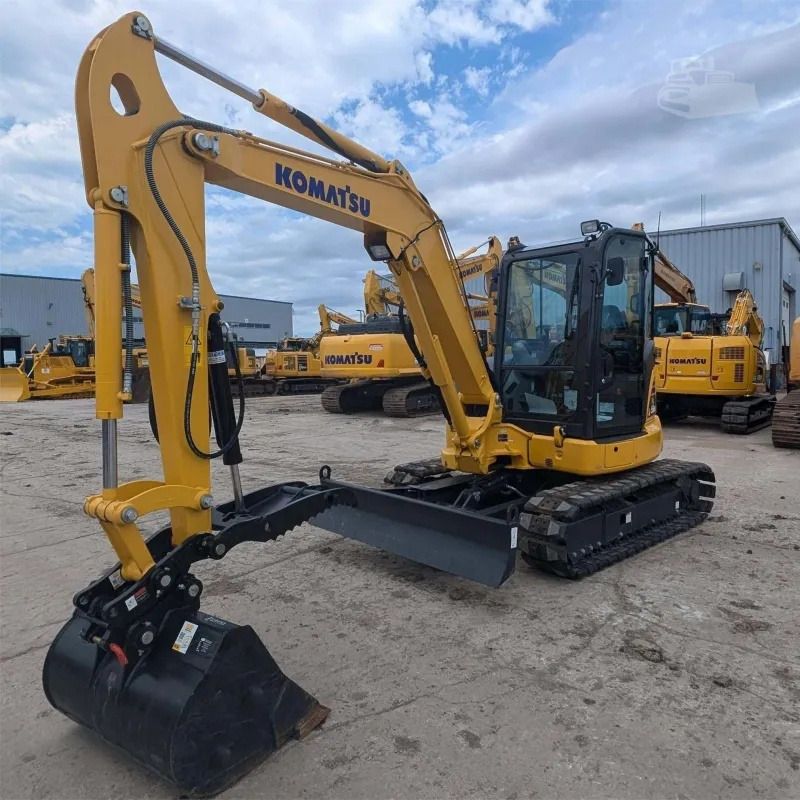 2015 Komatsu PC-55MR crawler excavator, front three-quarter view