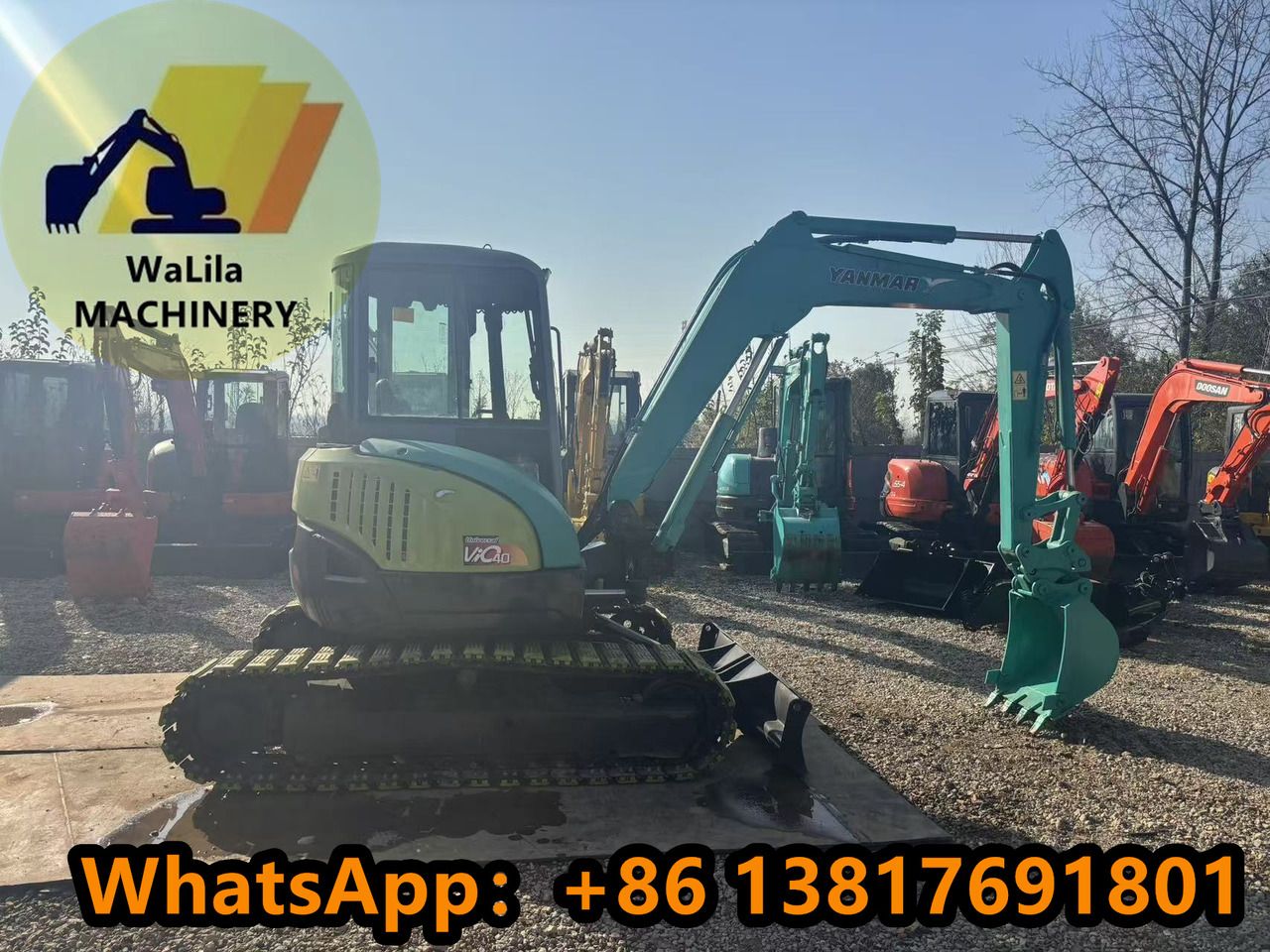 2023 Yanmar VIO40 mini excavator, side profile view 2023 Yanmar VIO40 mini excavator, side profile view