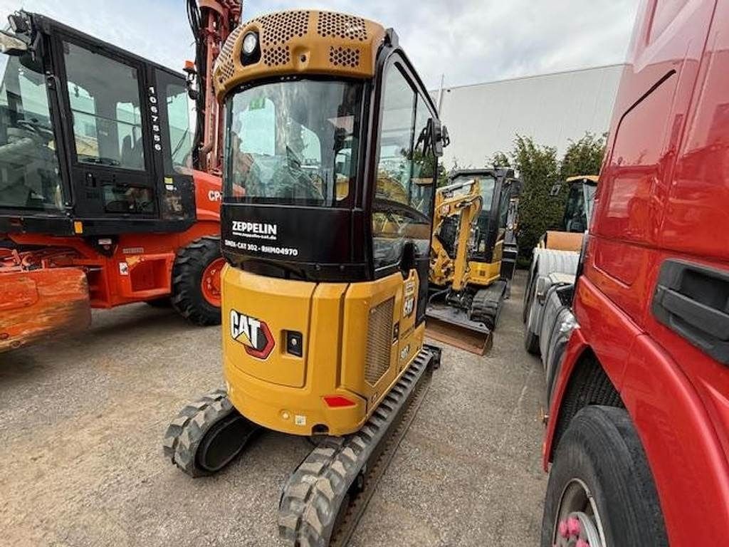 2022 Caterpillar 302-05 mini excavator, front view 2022 Caterpillar 302-05 mini excavator, front view