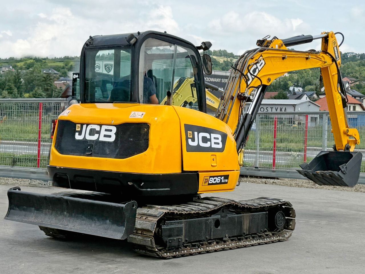 2013 JCB 8061 mini excavator, rear three-quarter view 2013 JCB 8061 mini excavator, rear three-quarter view