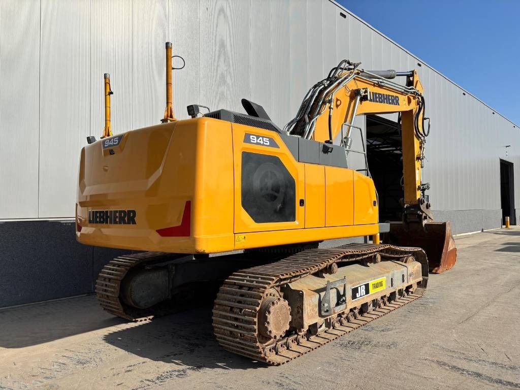 2021 Liebherr R945 crawler excavator, rear three-quarter view