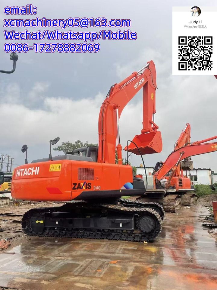 2021 Hitachi Zaxis 240 crawler excavator, rear three-quarter view