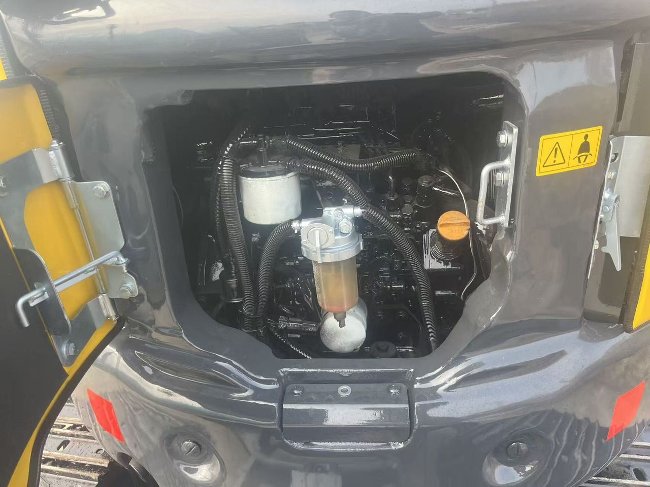 2023 Komatsu PC35MR mini excavator engine compartment view