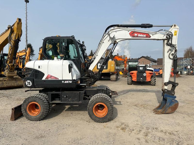 2022 Bobcat E57W wheel excavator, side view 2022 Bobcat E57W wheel excavator, side view
