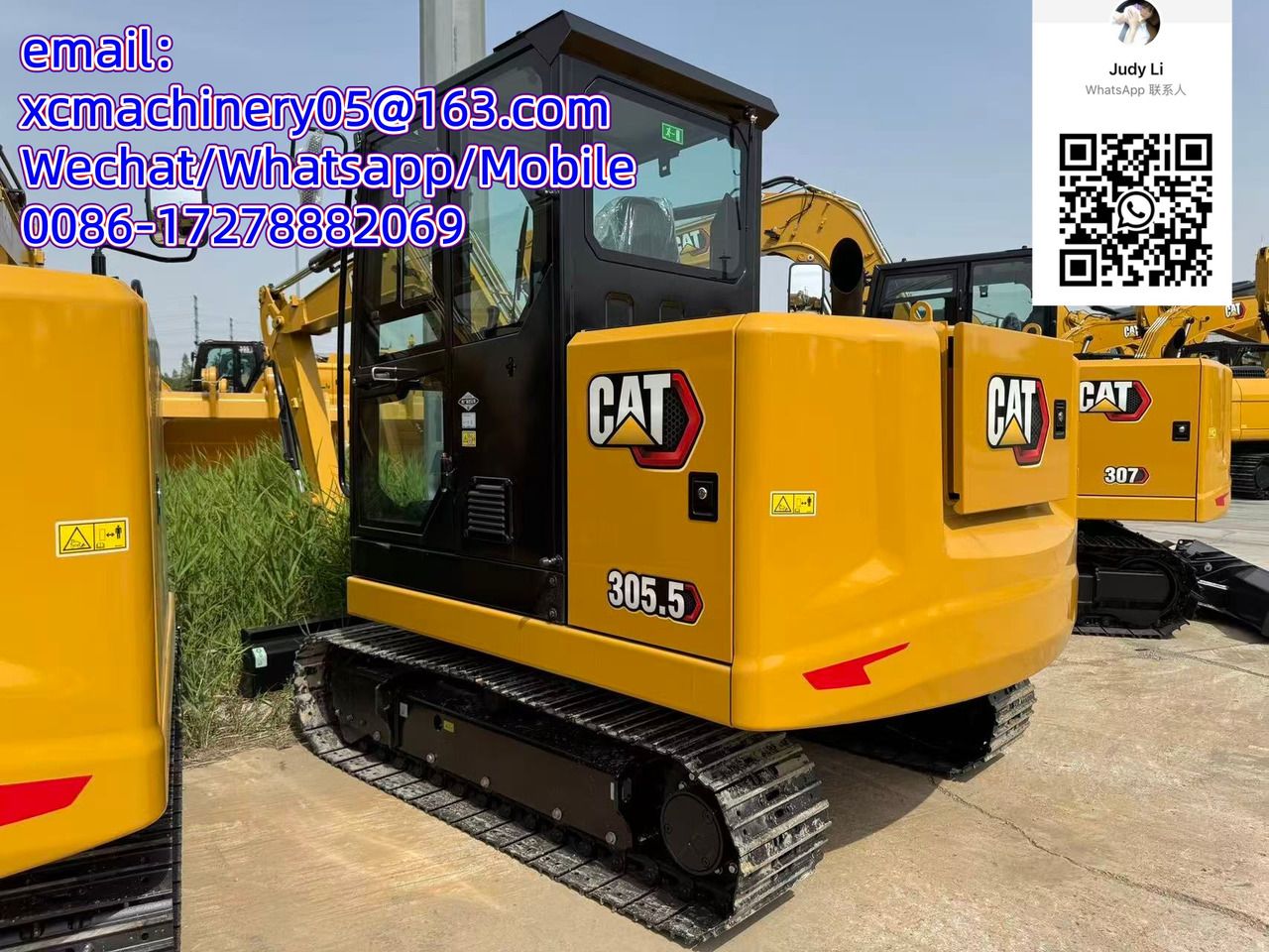 2026 Caterpillar 305.5 mini excavator rear three-quarter view 2026 Caterpillar 305.5 mini excavator rear three-quarter view