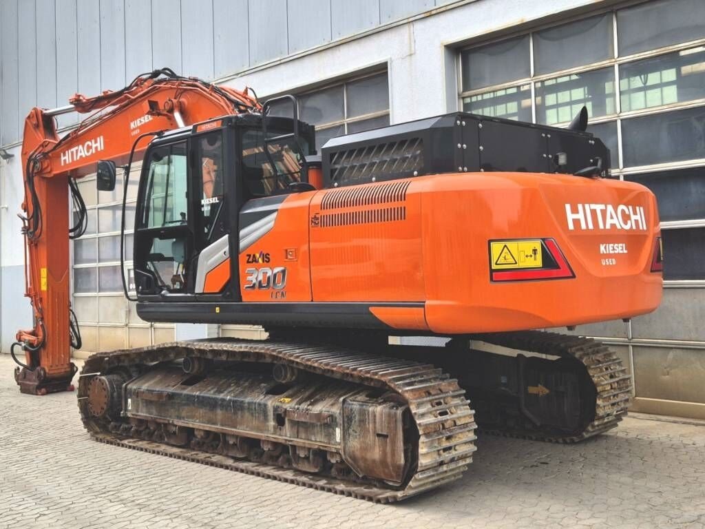 2022 Hitachi ZX300LCN-7 crawler excavator, rear three-quarter view