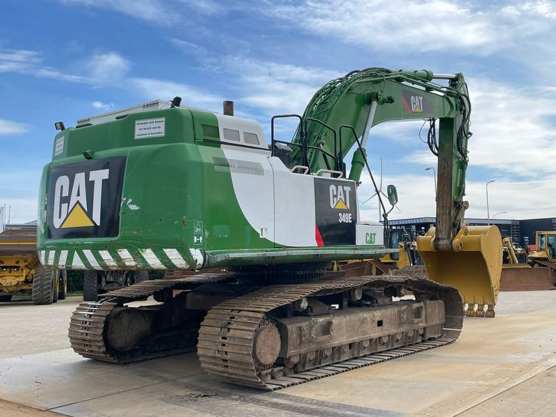 2012 Caterpillar 349E crawler excavator, rear three-quarter view 2012 Caterpillar 349E crawler excavator, rear three-quarter view