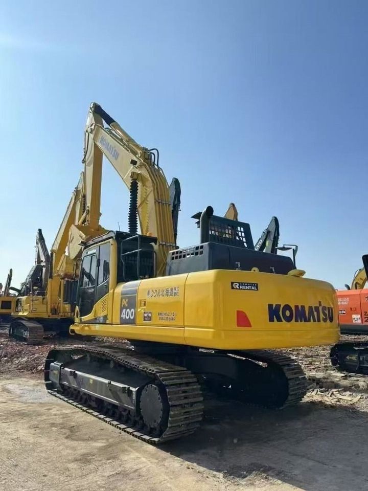 2023 Komatsu PC400-8 crawler excavator, rear three-quarter view
