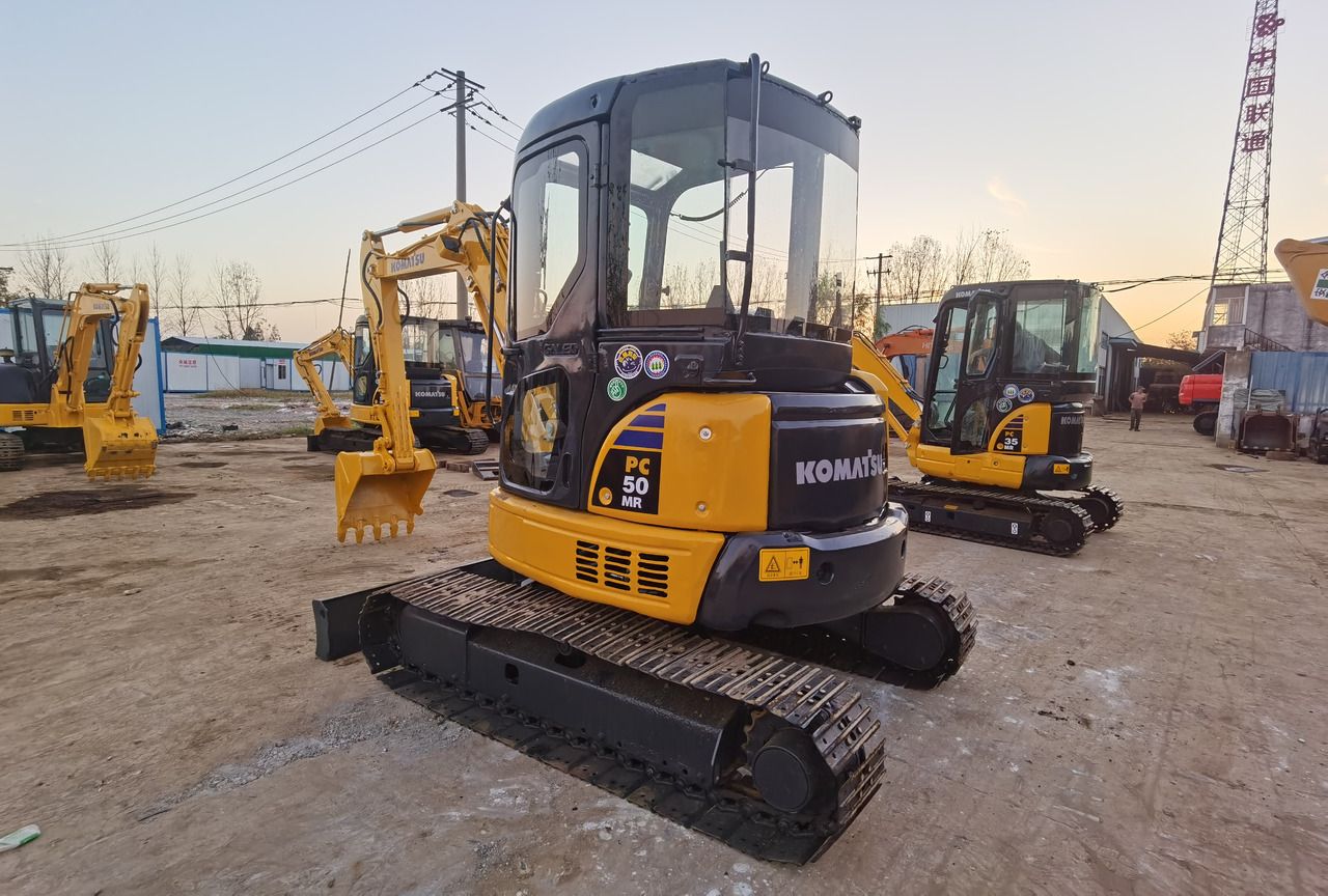 2021 Komatsu PC50MR mini excavator, rear three-quarter view 2021 Komatsu PC50MR mini excavator, rear three-quarter view