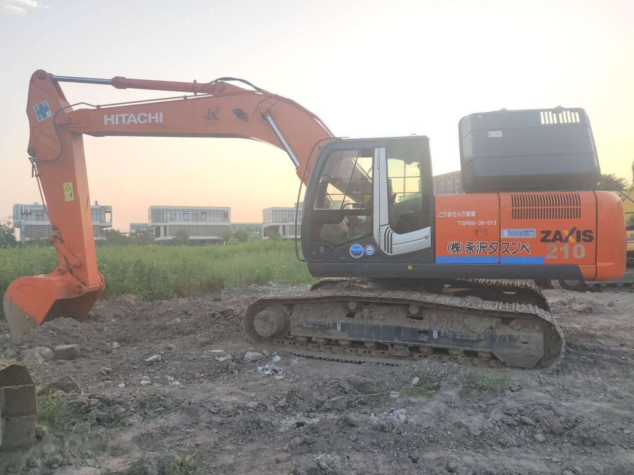 Hitachi ZAXIS 210 crawler excavator, side view Hitachi ZAXIS 210 crawler excavator, side view