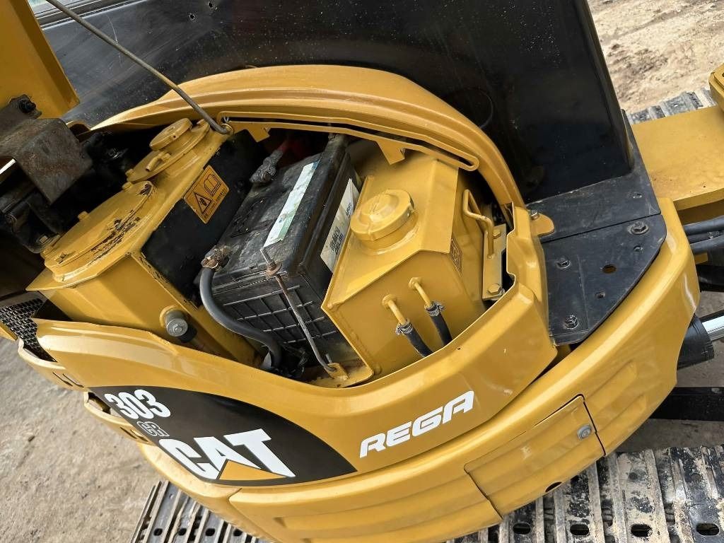 2023 Caterpillar 303GR mini excavator engine compartment view 2023 Caterpillar 303GR mini excavator engine compartment view