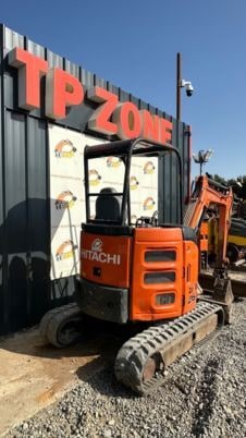 2017 Hitachi ZX26U-5 mini excavator, rear three-quarter view