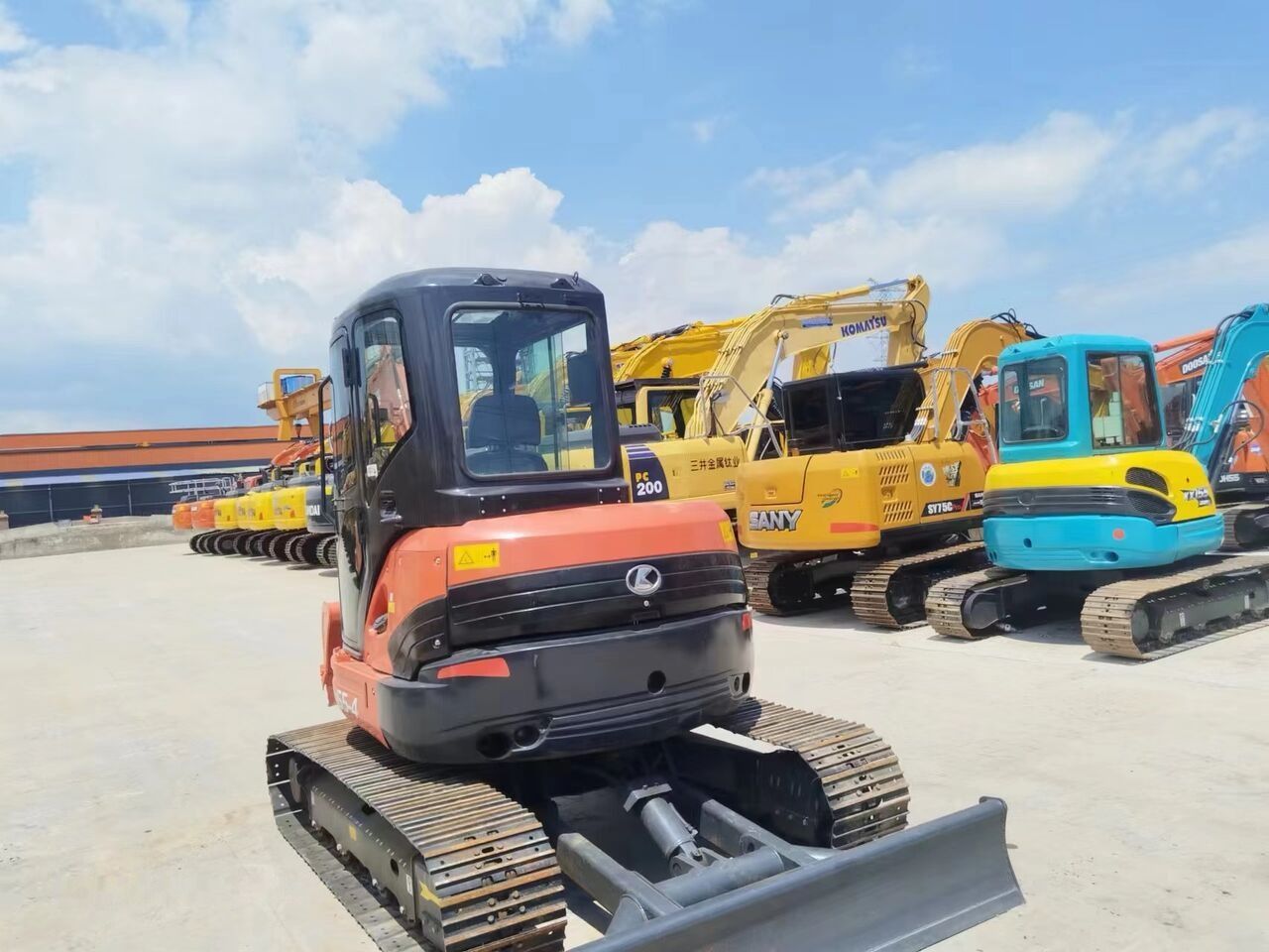 2022 Kubota U55-4 mini excavator, front view