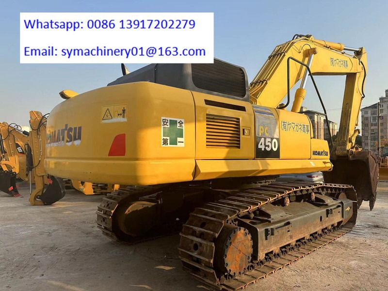2022 Komatsu PC450 crawler excavator rear three-quarter view 2022 Komatsu PC450 crawler excavator rear three-quarter view