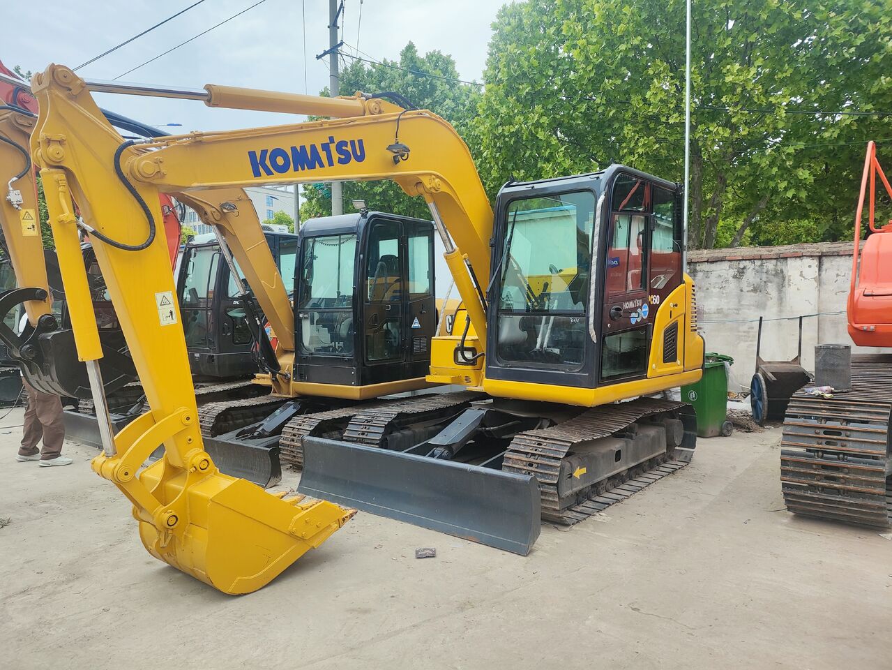 2023 Komatsu PC60 crawler excavator, front three-quarter view 2023 Komatsu PC60 crawler excavator, front three-quarter view