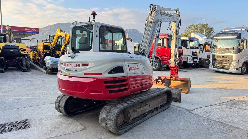 2018 Takeuchi TB290 mini excavator, rear three-quarter view 2018 Takeuchi TB290 mini excavator, rear three-quarter view