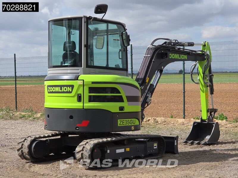 2024 Zoomlion ZE35GU mini excavator, rear three-quarter view 2024 Zoomlion ZE35GU mini excavator, rear three-quarter view