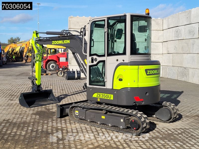 2024 Zoomlion ZE35GU mini excavator, rear three-quarter view