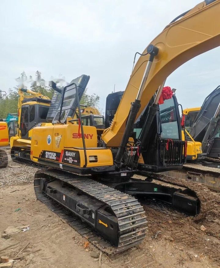 2022 Sany SY135C Pro crawler excavator, rear three-quarter view 2022 Sany SY135C Pro crawler excavator, rear three-quarter view
