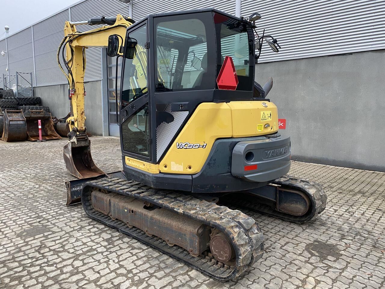 2017 Yanmar VIO80-1A mini excavator rear three-quarter view 2017 Yanmar VIO80-1A mini excavator rear three-quarter view