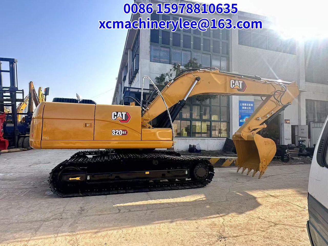 2024 Caterpillar 320GC crawler excavator, side profile view