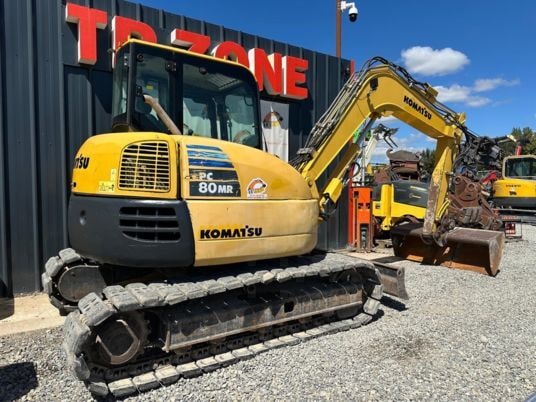 2011 Komatsu PC80MR-3 crawler excavator, side view 2011 Komatsu PC80MR-3 crawler excavator, side view