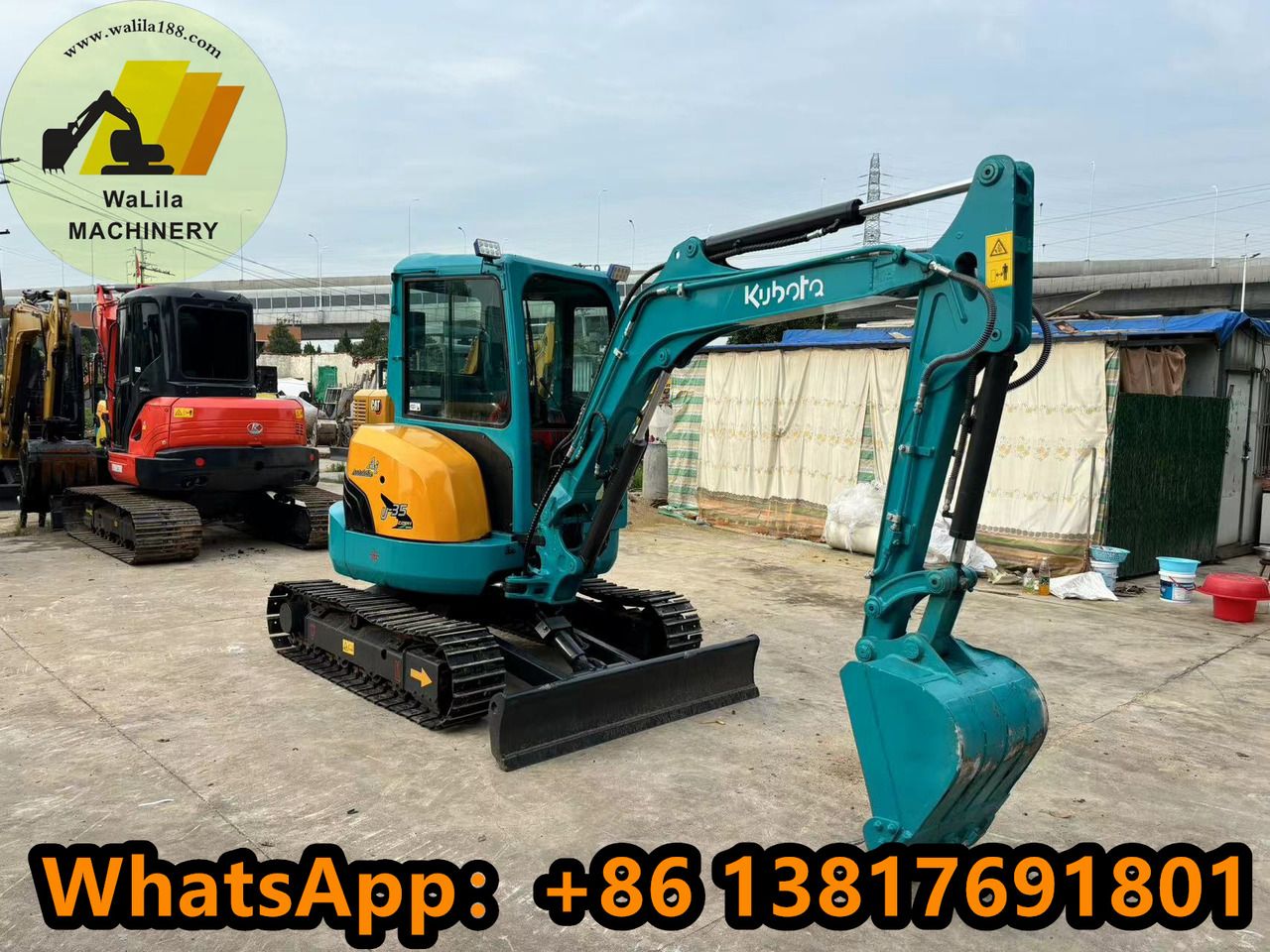 2022 Kubota U35 mini excavator, front three-quarter view 2022 Kubota U35 mini excavator, front three-quarter view