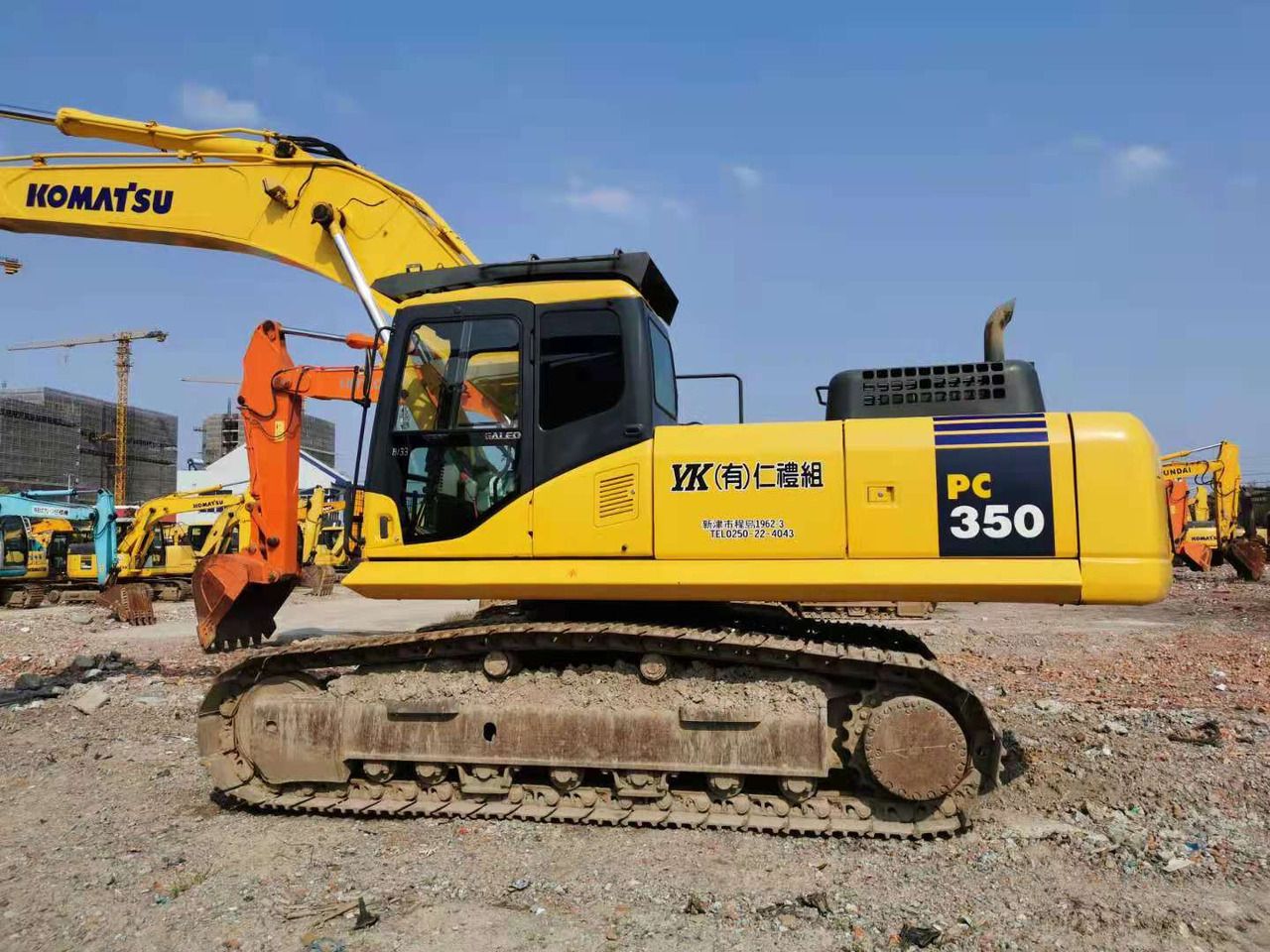 2023 Komatsu PC350-7 crawler excavator, side profile view