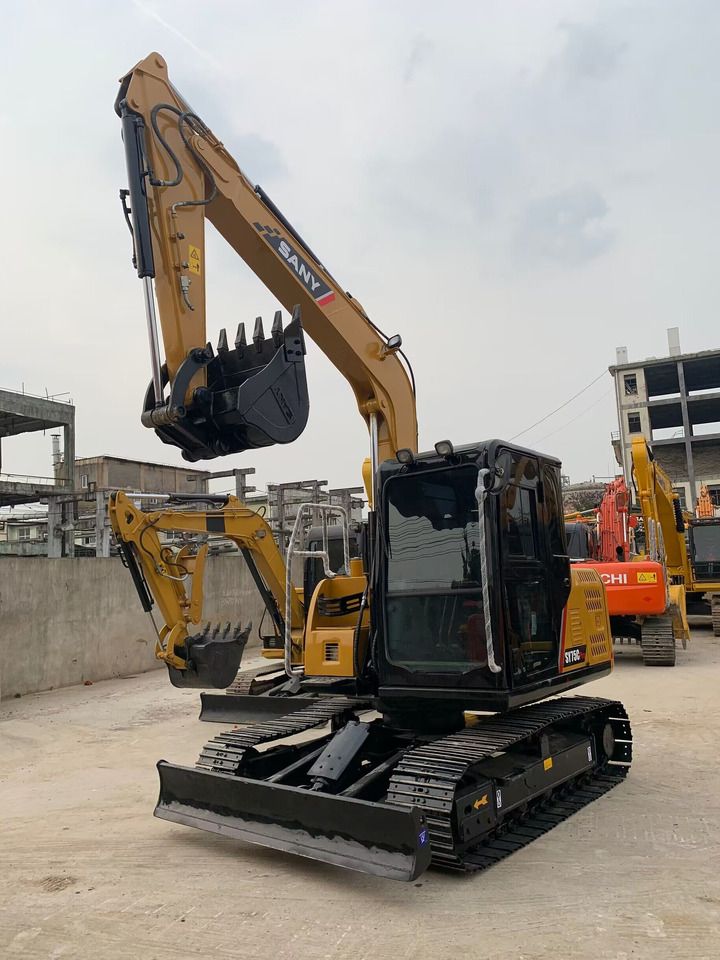 2023 Sany SY75C mini excavator, front three-quarter view 2023 Sany SY75C mini excavator, front three-quarter view