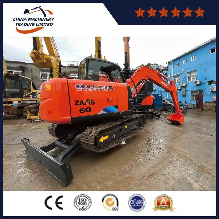 2016 Hitachi Zaxis 60 crawler excavator, rear three-quarter view 2016 Hitachi Zaxis 60 crawler excavator, rear three-quarter view