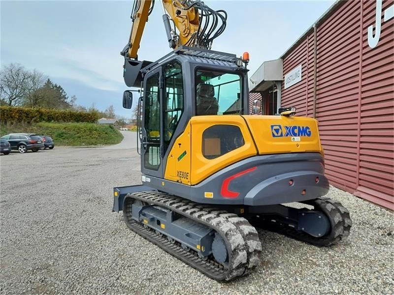 2022 XCMG XE80E crawler excavator, rear three-quarter view 2022 XCMG XE80E crawler excavator, rear three-quarter view
