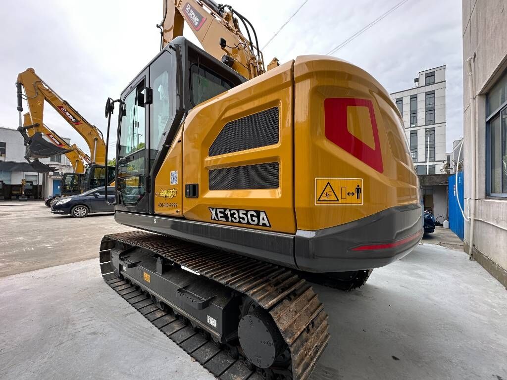 2026 XCMG XE135GA crawler excavator rear three-quarter view