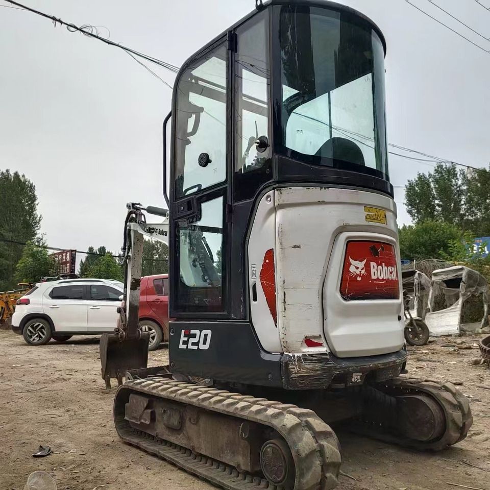 2023 Bobcat E20 mini excavator, rear three-quarter view 2023 Bobcat E20 mini excavator, rear three-quarter view