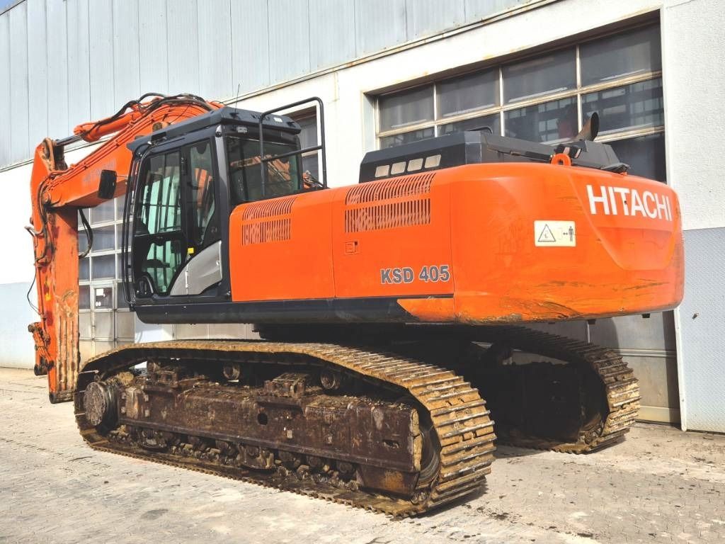 2017 Hitachi KSD405-6 demolition excavator, rear three-quarter view 2017 Hitachi KSD405-6 demolition excavator, rear three-quarter view