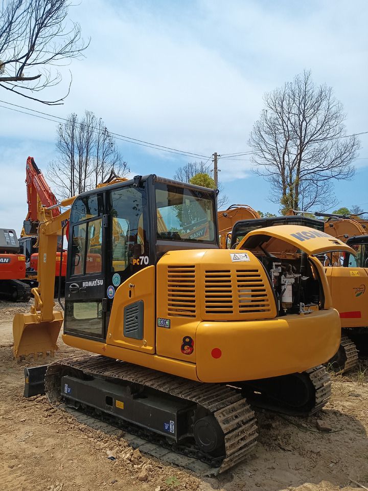 2023 Komatsu PC70 crawler excavator, rear three-quarter view 2023 Komatsu PC70 crawler excavator, rear three-quarter view