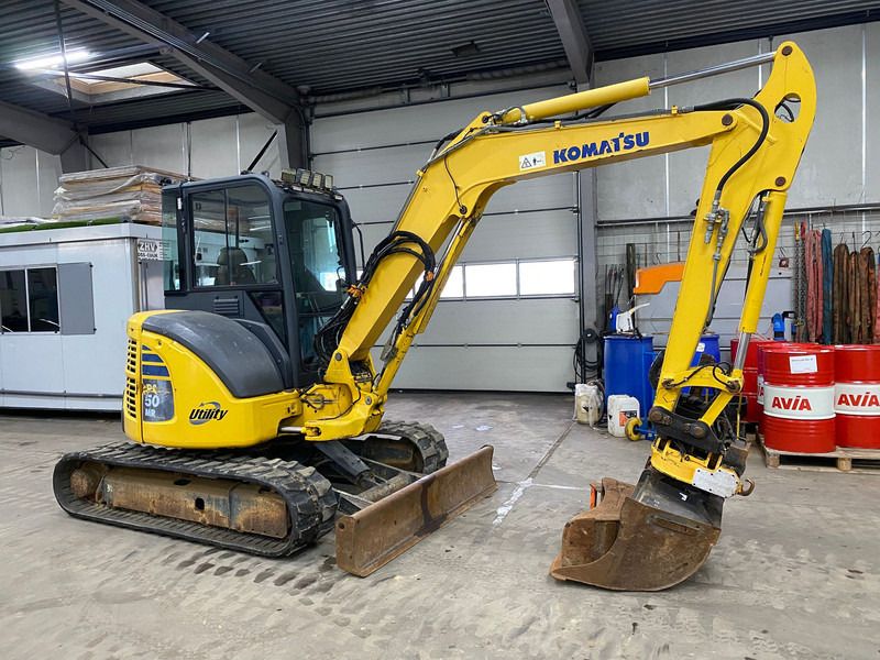 2007 Komatsu PC50MR-2 mini excavator, side view