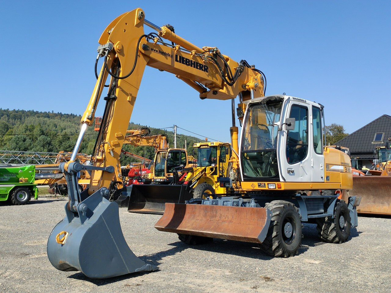 2008 Liebherr A316 wheel excavator, front three-quarter view 2008 Liebherr A316 wheel excavator, front three-quarter view