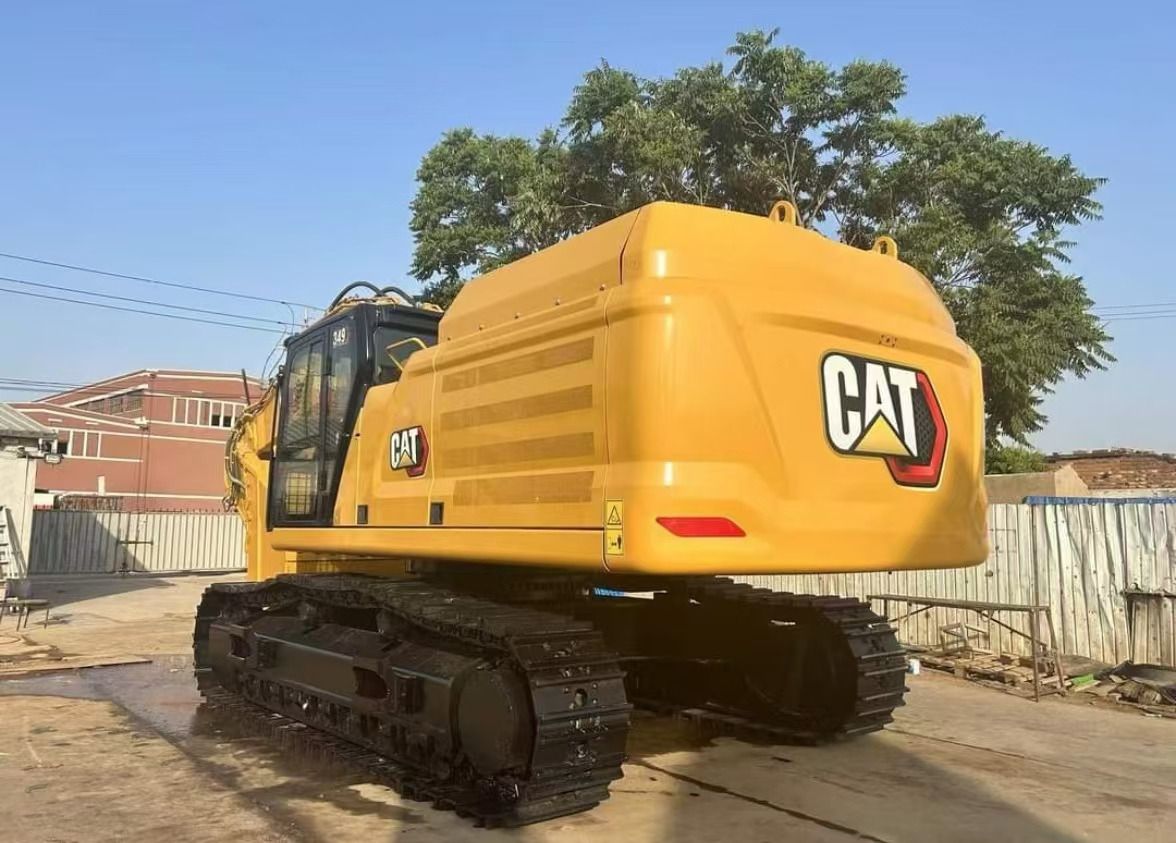 2022 Caterpillar 349 crawler excavator rear view 2022 Caterpillar 349 crawler excavator rear view