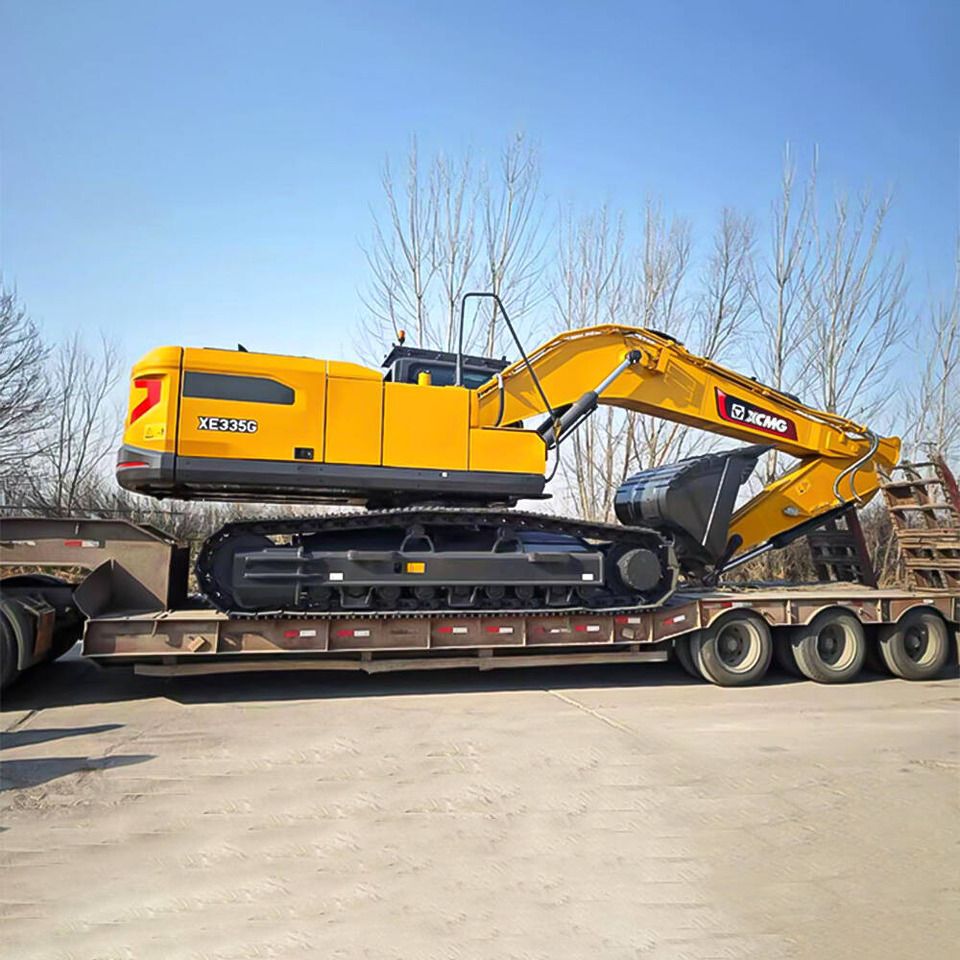 2026 XCMG XE335G crawler excavator, side profile view