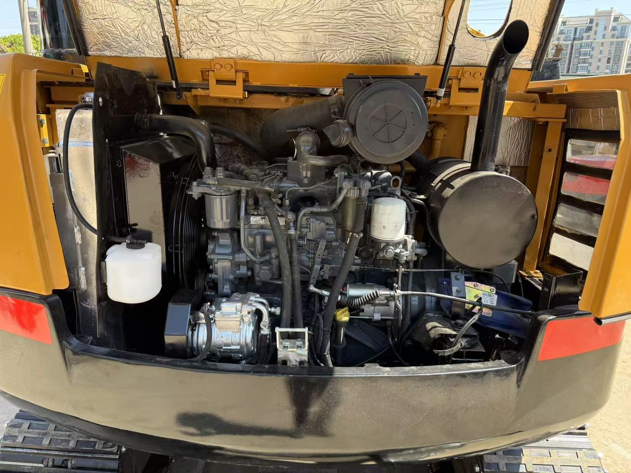 2020 Sany SY60C mini excavator engine compartment view