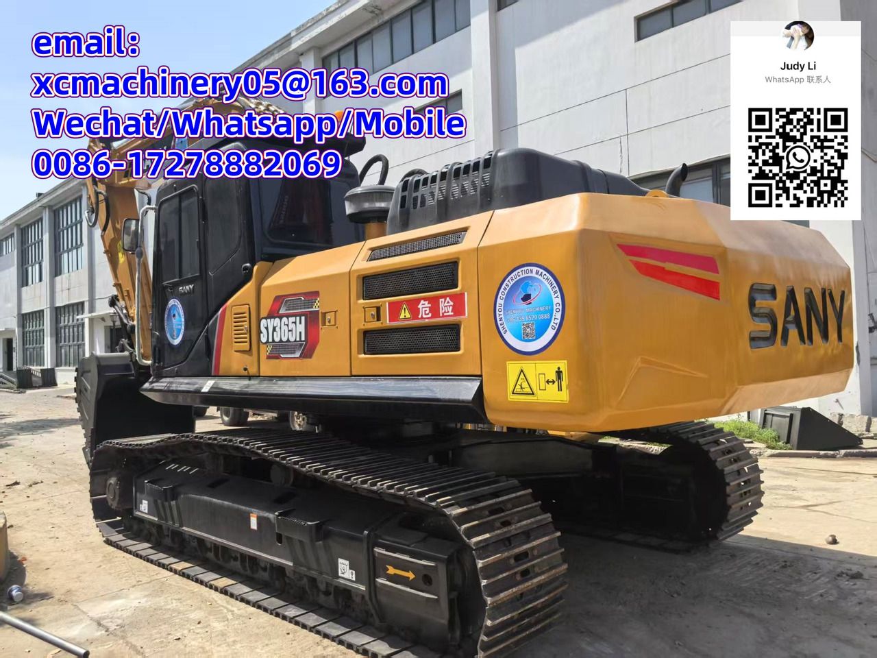 2024 Sany SY365H crawler excavator, rear three-quarter view 2024 Sany SY365H crawler excavator, rear three-quarter view