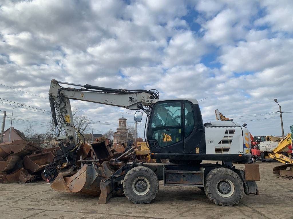 2018 JCB JS145W wheel excavator, side view 2018 JCB JS145W wheel excavator, side view