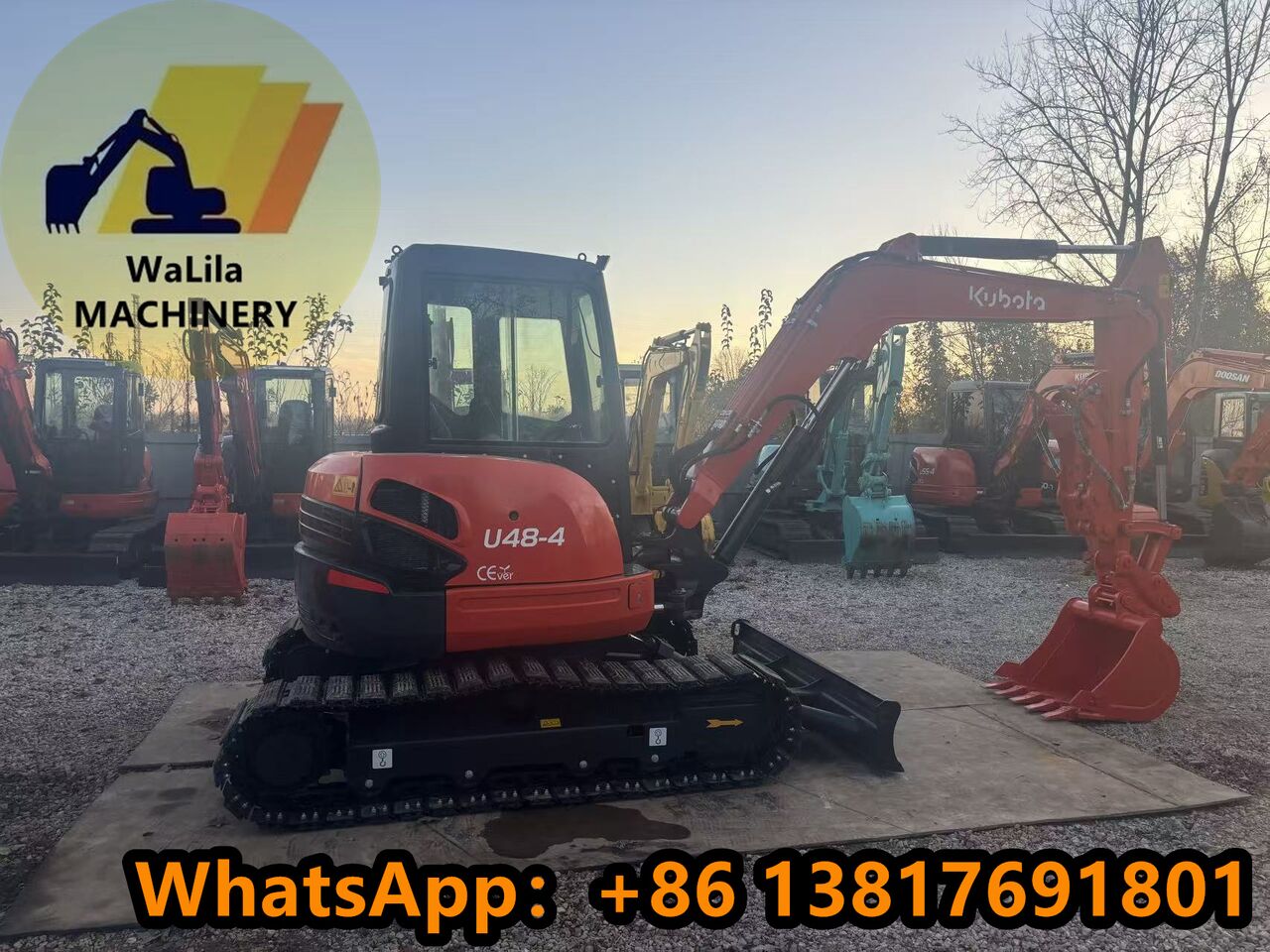 2024 Kubota U48-4 mini excavator, side view
