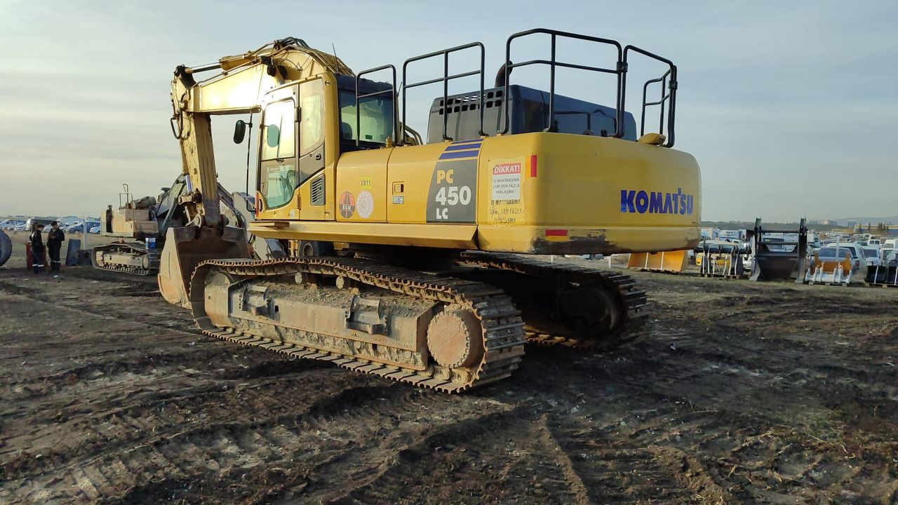 2022 Komatsu PC450 LC crawler excavator, rear three-quarter view 2022 Komatsu PC450 LC crawler excavator, rear three-quarter view