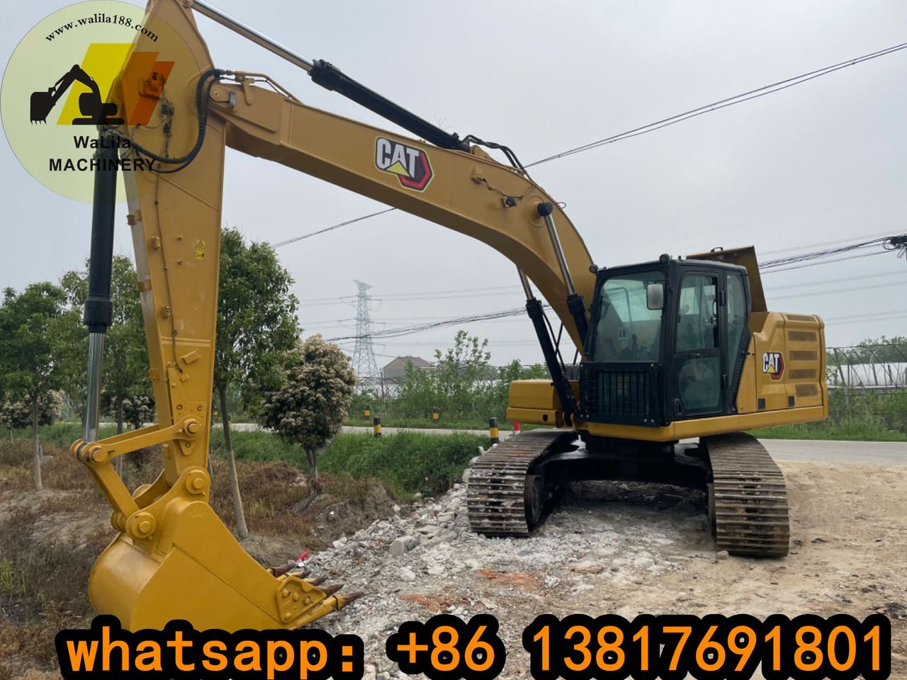 2023 Caterpillar 320 crawler excavator, side profile view 2023 Caterpillar 320 crawler excavator, side profile view