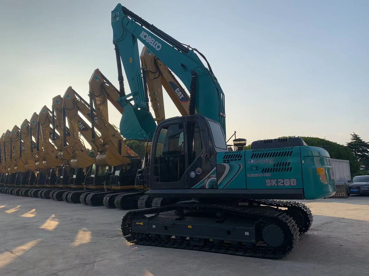 2022 Kobelco SK200 crawler excavator, side view